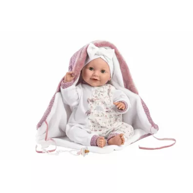 Lalka 74040 bobas Lala w r�owym beciku 42cm Llorens