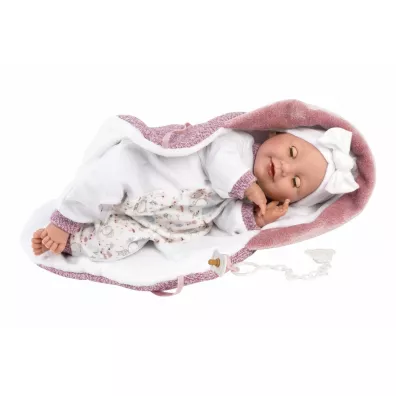 Lalka 74040 bobas Lala w r�owym beciku 42cm Llorens
