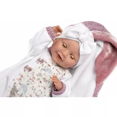Lalka 74040 bobas Lala w r�owym beciku 42cm Llorens