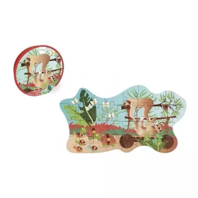Puzzle konturowe 35 el. Leniwce Scratch