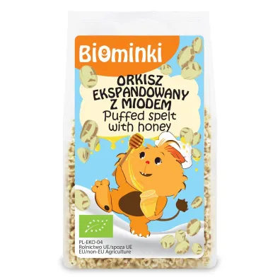 Biominki Orkisz ekspandowany z miodem 210 g Bio