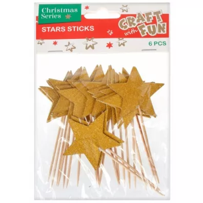 Craft with Fun Gwiazdy na patyku 20 szt.