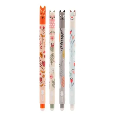D�ugopis wymazywalny Happy Color Uszaki 0.5mm niebieski - Floral Art, 1 szt