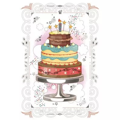 DaVinci Karnet + koperta Tort 12x18cm