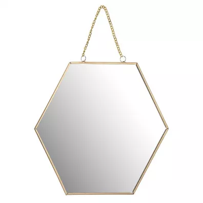 H&S Decoration Lustro z uchwytem plaster miodu 22x25x0,5 cm