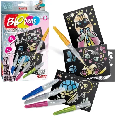 Blopens d�ugopisy dmuchane 5 szt. metalic