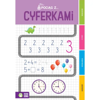 KSIAZECZKA EDUK 200X288 POCIAG Z CYFER NAKLEJ ZS