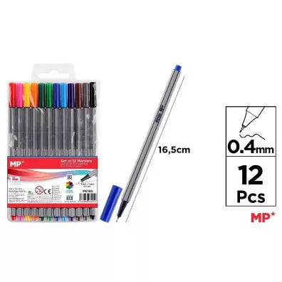 Mp Main Paper Cienkopisy kolorowe 0.4mm 12 kolor�w