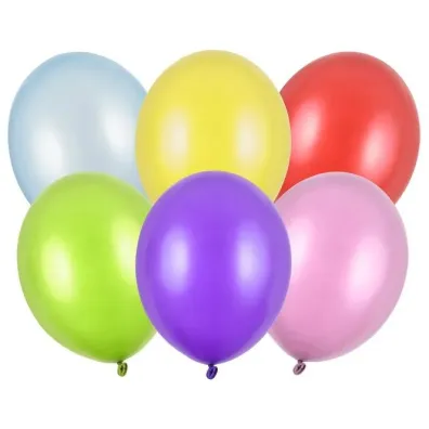 PartyDeco Balony Strong 30cm metalizowane, mix: 1op./10szt.
