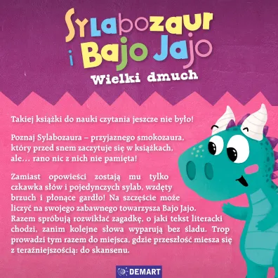 Sylabozaur i Bajo Jajo. Czytam sylabami. Wielki dmuch