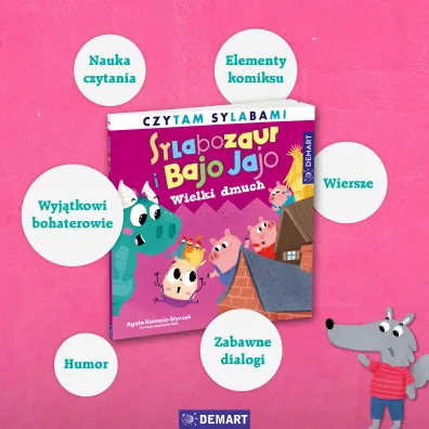 Sylabozaur i Bajo Jajo. Czytam sylabami. Wielki dmuch