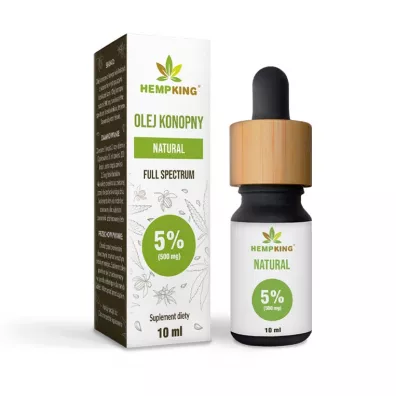 HempKing Olej CBD Natural 5% 500 mg Suplement diety 10 ml
