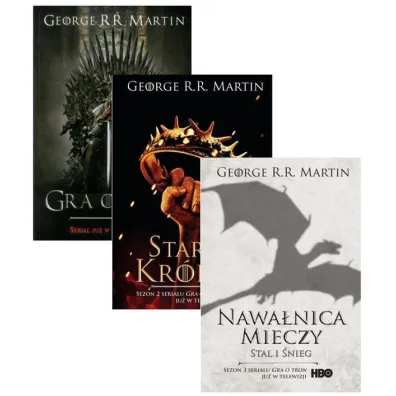Pakiet Pie�� Lodu i Ognia. Tomy 1-3: Gra o tron, Starcie kr�l�w, Nawa�nica mieczy. Stal i �nieg. Wydanie serialowe - George R. R. Martin