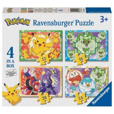 Puzzle 4w1 - Pokemon (12+16+20+24 el.) Ravensburger
