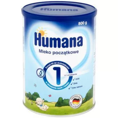 Humana 1 Mleko pocz�tkowe od urodzenia puszka 800 g