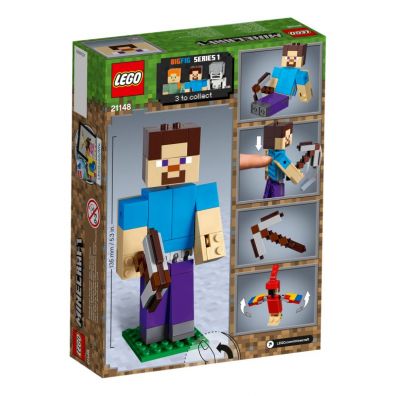 LEGO Minecraft BigFig Steve z papug 21148