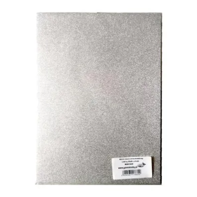 Galeria Hobby Karton brokatowy obustronny srebrny 23x33 cm, 5 arkuszy