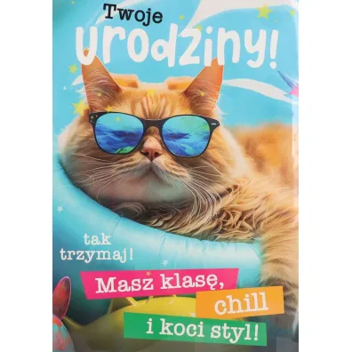 Karnet okazjonalny B6 z kopert� Urodziny PAN DRAGON KB6HOLO-02