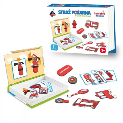 Puzzle magnetyczne obrazki 31 el. Stra� po�arna Askato