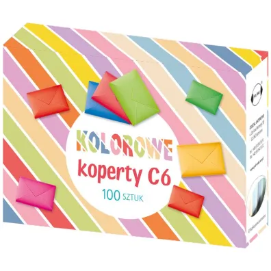 Pol-Mak Kartki Koperty kolorowe mix 100 szt.