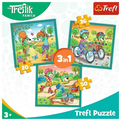 Puzzle 3w1 (20+36+50 el.) Poznaj Trefliki