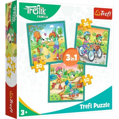 Puzzle 3w1 (20+36+50 el.) Poznaj Trefliki
