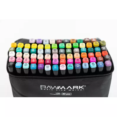 Rawmark Markery Basic Line + Kolorowanka 80 szt.