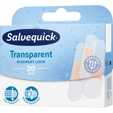 Salvequick Plastry opatrunkowe przezroczyste Transparent 20 szt.