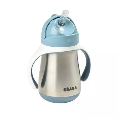 Beaba Butelka-kubek niekapek stalowa ze somk Windy blue 250 ml