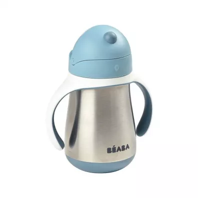 Beaba Butelka-kubek niekapek stalowa ze somk Windy blue 250 ml