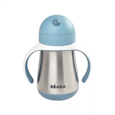 Beaba Butelka-kubek niekapek stalowa ze somk Windy blue 250 ml