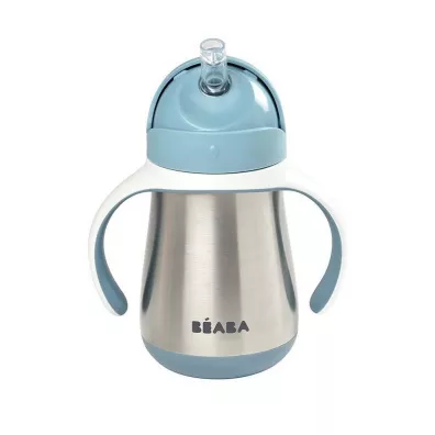 Beaba Butelka-kubek niekapek stalowa ze somk Windy blue 250 ml