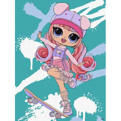 Malowanie po numerach - Tweens LOL Skate Dance Ideyka