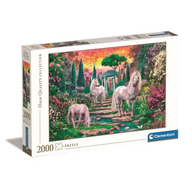 Puzzle 2000 el. HQ Classical Garden Unicorns Clementoni