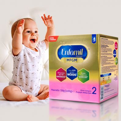 Enfamil Premium 2 MFGM Mleko nastpne dla niemowlt powyej 6. miesica Zestaw 3 x 1200 g