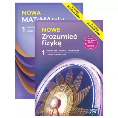 Pakiet podr�cznik�w: Nowa MATeMAtyka, Nowe Zrozumie� fizyk�. Zakres rozszerzony. Liceum i technikum. Klasa 1. Edycja 2024 - Agnieszka Seweryn-Byczuk, Dorota Ponczek, Jerzy Janowicz, Karolina Wej, Krzysztof Byczuk, Lech Cha�ko, Marcin Braun, Wojciech Babia�ski, El�bieta W�jtowicz, Ewa Szmytkiewicz