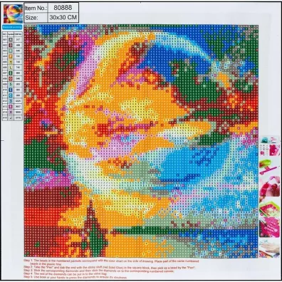 Centrum Diamentowa mozaika - Pe�na - Planet 30x30cm