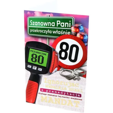 Yeku Karnet Urodziny 80
