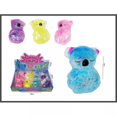 Koala brokatowy do ciskania 8cm 4-kolory Hipo