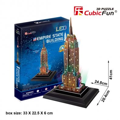Puzzle 3D 38 el. Led Empire State Building Cubic Fun