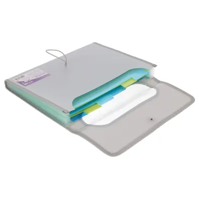 Teczka VFILE STRIGO A4 z 12 przek�adkami szara