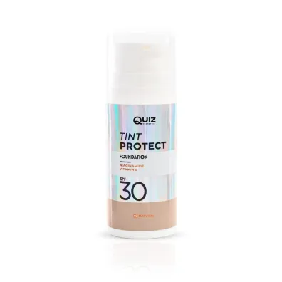 Quiz Cosmetics Tint Protect Foundation with SPF30 lekki podk�ad z filtrem SPF30, wzbogacony Witamin� E i Niacynamidem N&deg;02 Natural 30 ml
