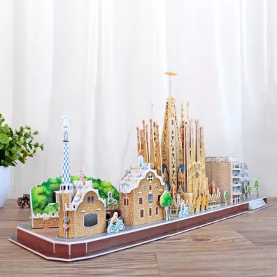 Puzzle 3D 186 el. City Line Barcelona Cubic Fun