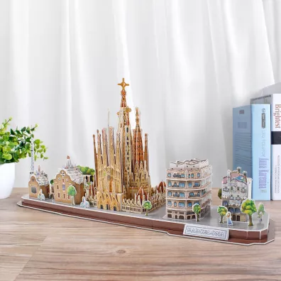 Puzzle 3D 186 el. City Line Barcelona Cubic Fun