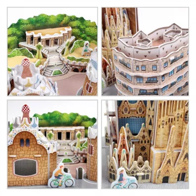 Puzzle 3D 186 el. City Line Barcelona Cubic Fun