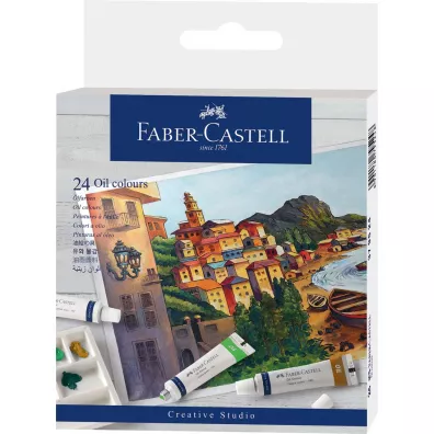 Faber-Castell Farby olejne creative studio 24 kol x 9 ml tubki opakowanie kartonowe 24 x 9 ml