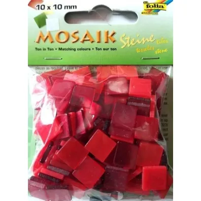 Mozaika kamyczki 10x10mm czerwona Galeria Hobby