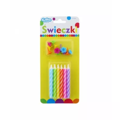 Godan �wieczki urodzinowe Spiralny wz�r 12 szt.