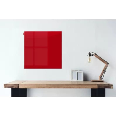 Tablica szklana, magnetyczna, czerwona, 60x40 cm MemoBe