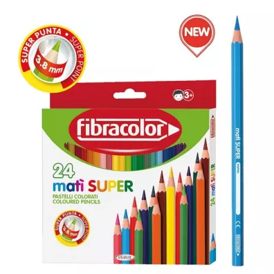 Fibracolor Kredki Mati Super 24 kolor�w